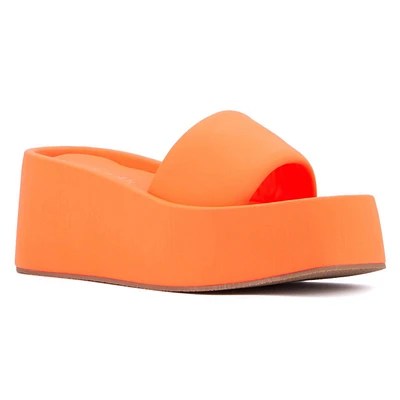 Womens Olivia Miller Uproar Wedge Sandals