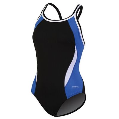 Womens Dolfin(R) Color Block DBX Back One Piece Swimsuit