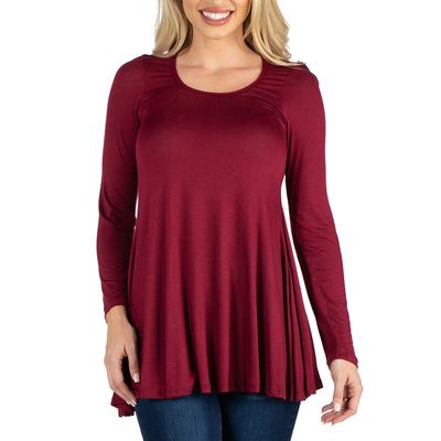 Womens 24/7 Comfort Apparel Long Sleeve Solid Tunic