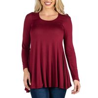 Womens 24/7 Comfort Apparel Long Sleeve Solid Tunic