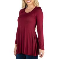 Womens 24/7 Comfort Apparel Long Sleeve Solid Tunic