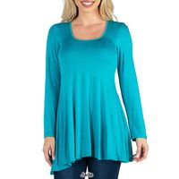 Womens 24/7 Comfort Apparel Long Sleeve Solid Tunic