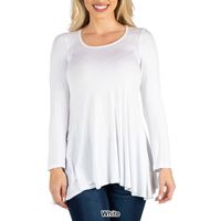 Womens 24/7 Comfort Apparel Long Sleeve Solid Tunic