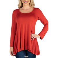 Womens 24/7 Comfort Apparel Long Sleeve Solid Tunic