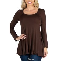 Womens 24/7 Comfort Apparel Long Sleeve Solid Tunic