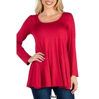 Womens 24/7 Comfort Apparel Long Sleeve Solid Tunic