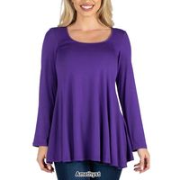 Womens 24/7 Comfort Apparel Long Sleeve Solid Tunic