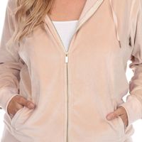 Plus Size White Mark Two Piece Velour Tracksuit Set