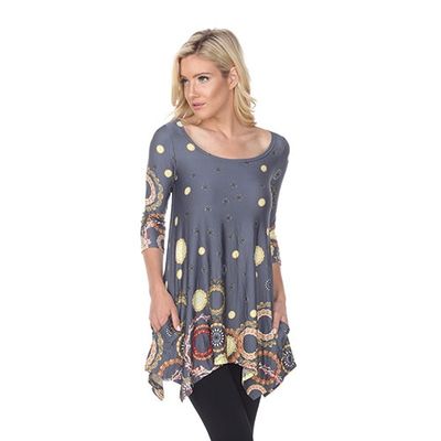 Womens White Mark Erie Bell Sleeve Tunic