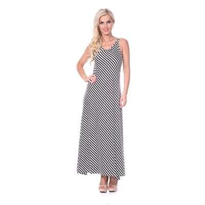 Womens White Mark Backless Striped Maxi Dress