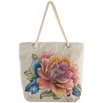 Renshun Flower Tapestry Rope Handle Tote