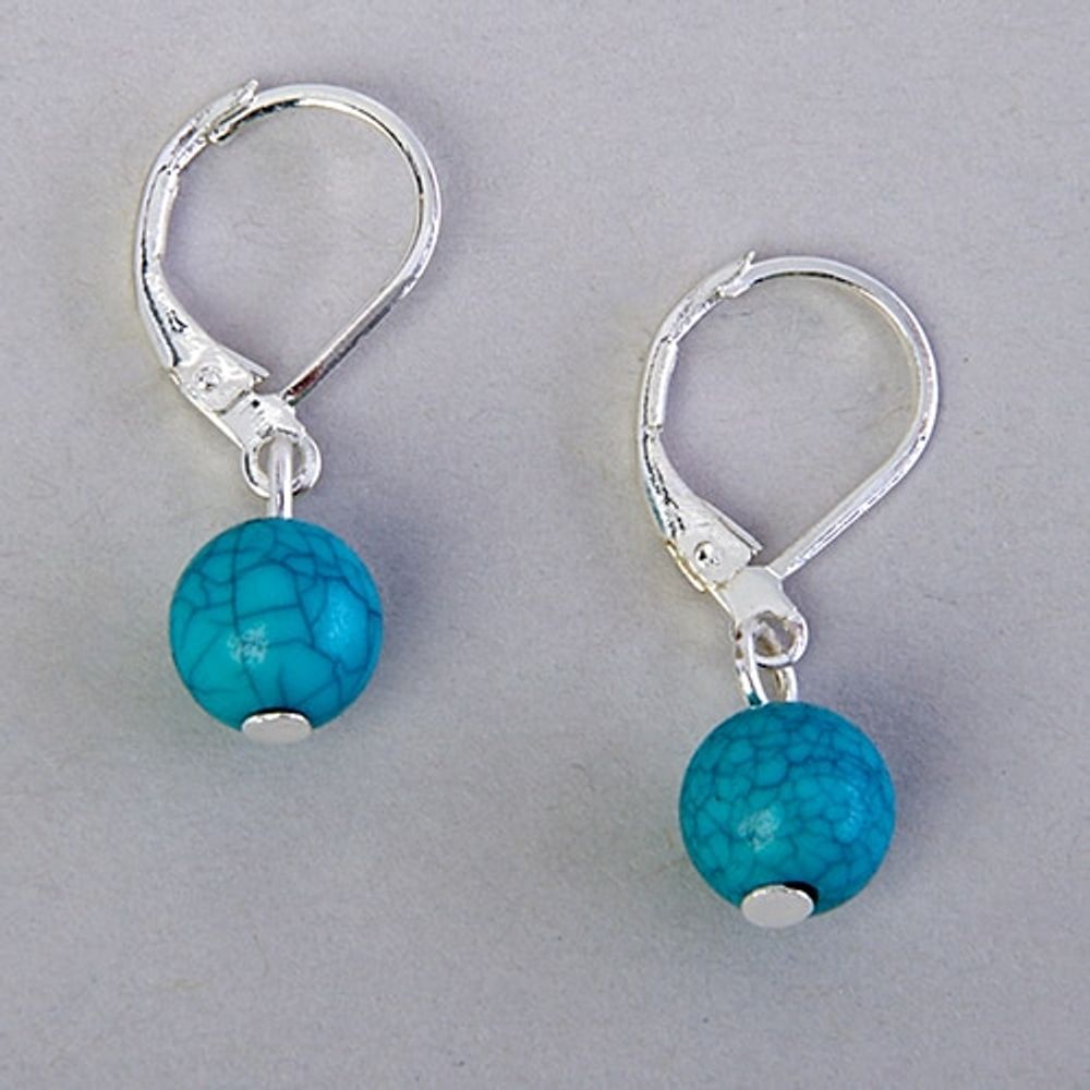 Chaps Turquoise Drop Earrings