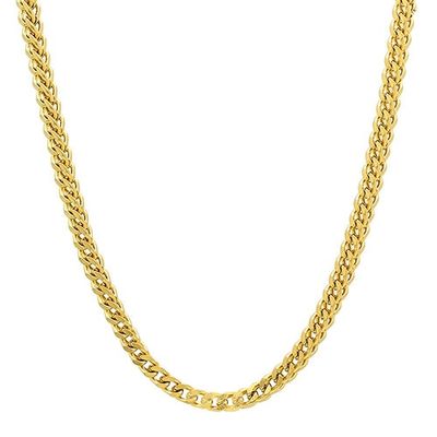 Mens Steeltime 18kt. Gold Plated Franco Box Chain