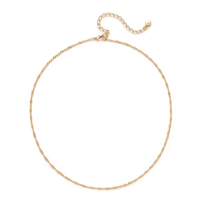 Roman Gold-Tone 2.3mm Twist Chain Necklace