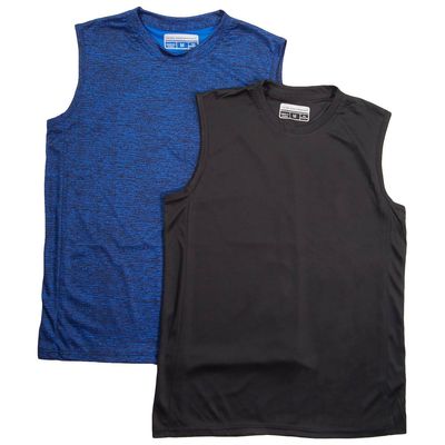 Mens Ultra Performance 2pk. Marled and Solid Muscle T-Shirts