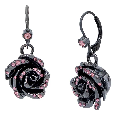 Betsey Johnson Rose Drop Earrings