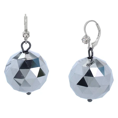 Betsey Johnson Midnight Magic Disco Ball Drop Earrings