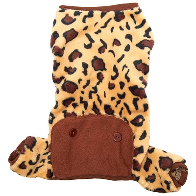 Cheetah Fleece Pet Pajamas