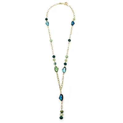 Ashley Cooper(tm) Green Beaded Long Y-Necklace