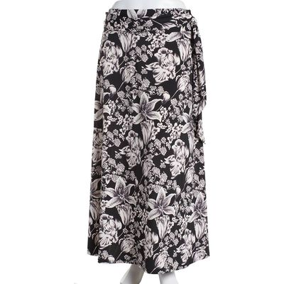 Womens NY Collection Pull On Floral Tie Waist Skirt