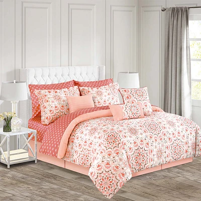 10pc. Gina Medallion Reversible Comforter Set