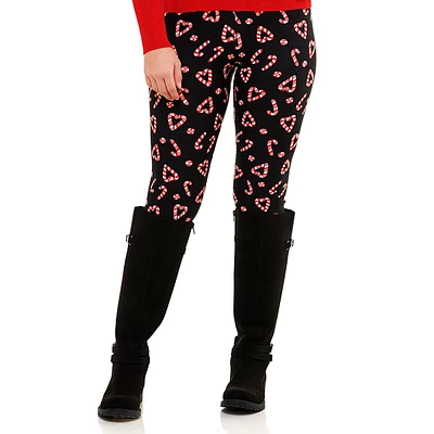 Juniors Jolie & Joy Candy Cane Christmas Leggings