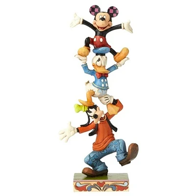 Jim Shore Mickey Mouse & Donald Duck Teetering Tower