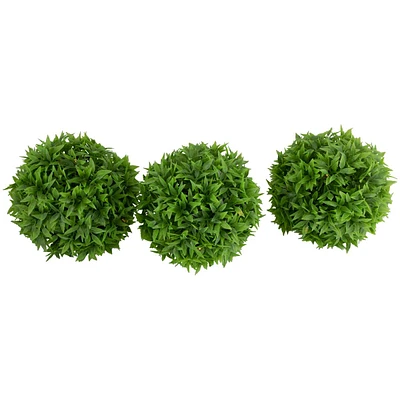 Northlight Seasonal Lighted Artificial Topiary Balls - Set of 3