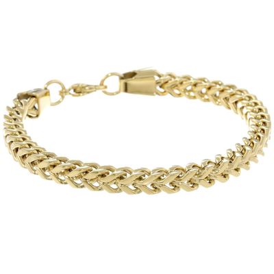 Mens Lynx Stainless Steel Foxtail Chain Bracelet