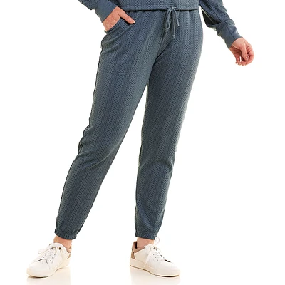 Womens Ebb & Flow Textured Cable Joggers with Pockets