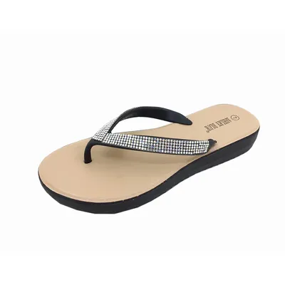 Womens Ashley Blue Jelly Flip Flops