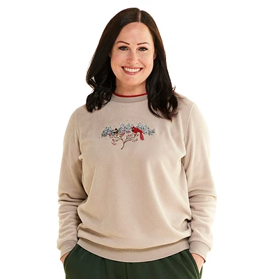 Petite Madison Taylor Cardinal Microfleece Sweatshirt