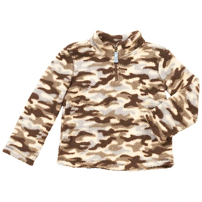 Toddler Boy Tales & Stories Camo Sherpa Pullover Top