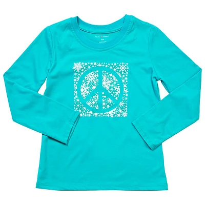 Girls (7-16) Tales & Stories Snowflake Peace Screen Tee