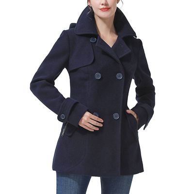 Womens BGSD Hooded Wool Peacoat