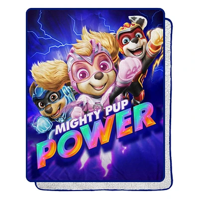 Northwest Paw Patrol Mighty Trio Sherpa Back Throw