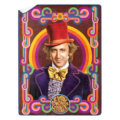 Northwest Willy Wonka Work of Wonka Sherpa Throw