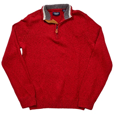 Mens Chaps 1/4 Zip Holiday Twist Sweater