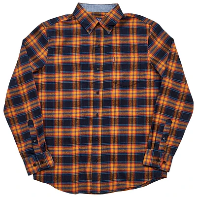 Mens Chaps Double Brushed Flannel Shirt - Night Sky