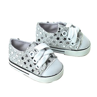 Sophia's(R) Sequin Lace Up Tennis Sneakers