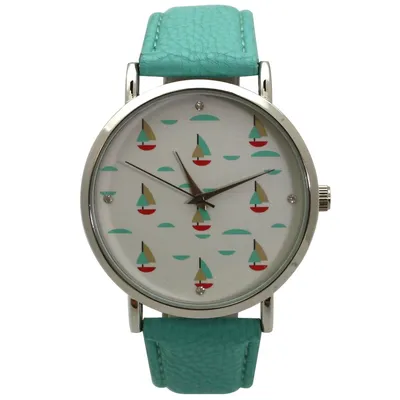 Womens Olivia Pratt(tm) Leather Sailing Boats Dial Watch - 5148844