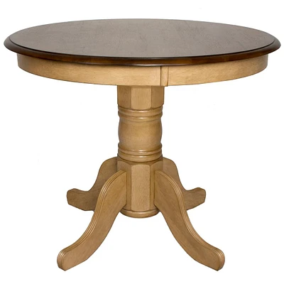 Besthom Brook Two-Tone Round Dining Room Table