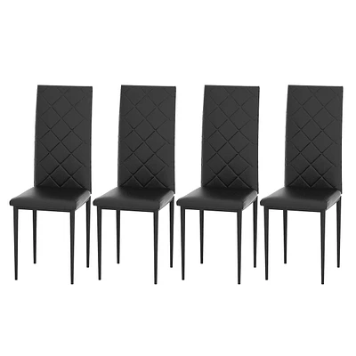 Tansole PU Leather Dining Chairs - Set of 4