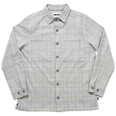 Mens DKNY Jayde Plaid Shirt Jacket - Tofu