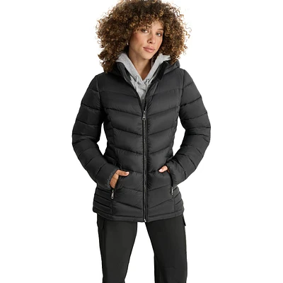 Womens DKNY Short Down & Puffer Coat with Hood