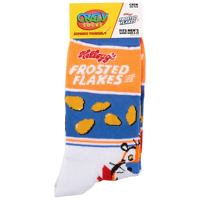 Mens Crazy Socks Frosted Flakes & Tony The Tiger Crew Socks