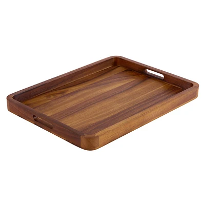 Kalmar Home Acacia Wood Large Rectangular Serving Tray