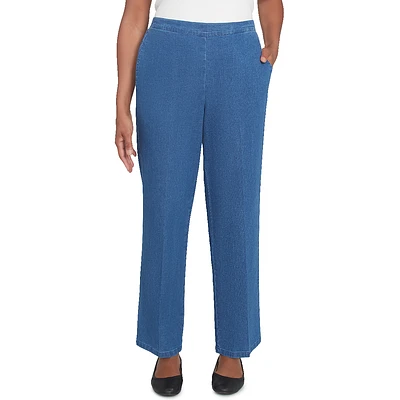 Womens Victoria Pull-On Average Length Denim Pants