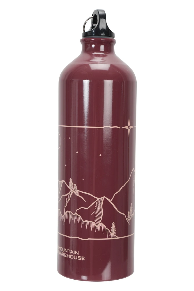 35 oz. Printed Metallic Bottle With Karabiner