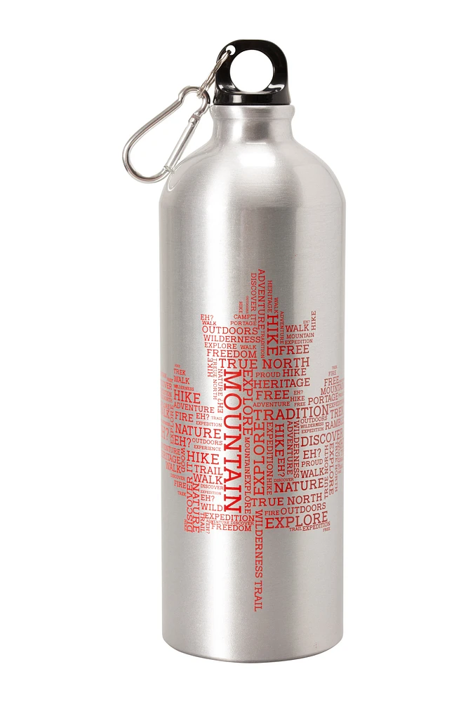 35 oz. Printed Metallic Bottle With Karabiner